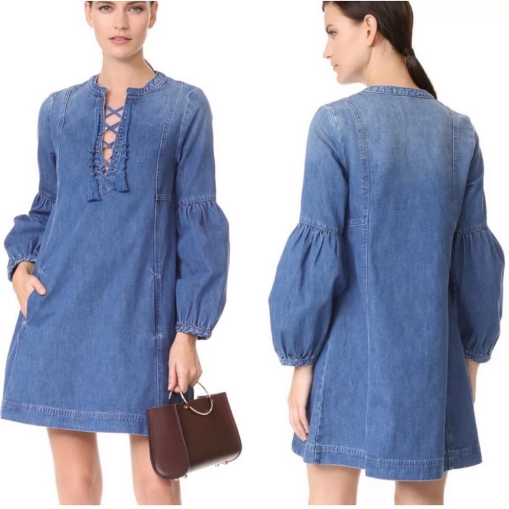Ulla Johnson Deren Denim Dress O